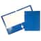 JAM Paper Laminated 2-Pocket Glossy 3-Hole Punch School Folders, 6ct.
